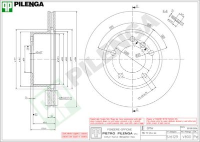 V800 PILENGA Тормозной диск