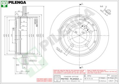 V801 PILENGA Тормозной диск