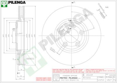 V827 PILENGA Тормозной диск