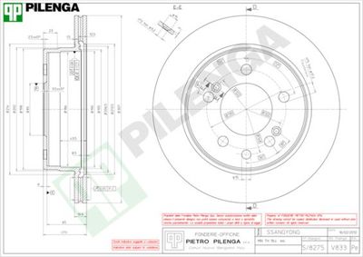 V833 PILENGA Тормозной диск