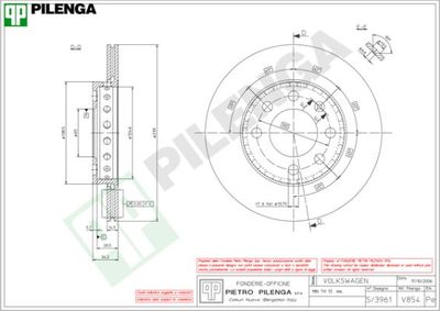 V854 PILENGA Тормозной диск