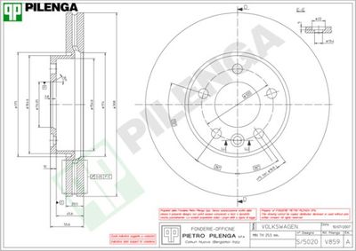 V859 PILENGA Тормозной диск