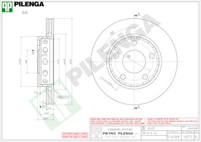 V870 PILENGA Тормозной диск