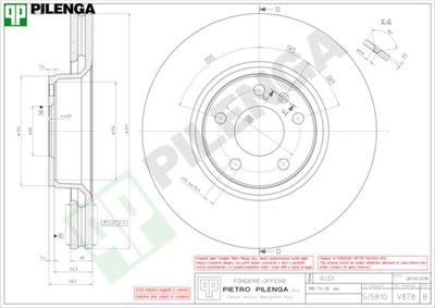 V878 PILENGA Тормозной диск