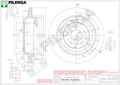 V931 PILENGA Тормозной диск