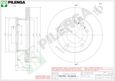 V932 PILENGA Тормозной диск