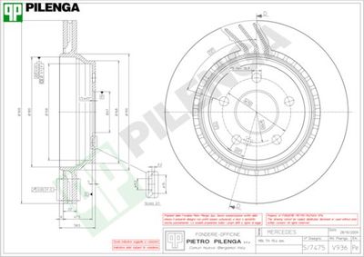 V936 PILENGA Тормозной диск