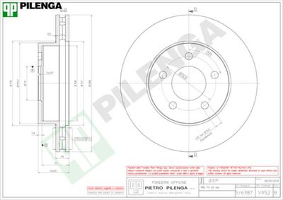 V952 PILENGA Тормозной диск