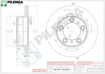 V989 PILENGA Тормозной диск