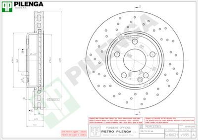 V995 PILENGA Тормозной диск