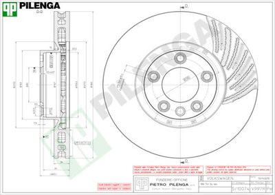 V997R PILENGA Тормозной диск