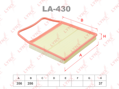 LA430 LYNXauto Воздушный фильтр