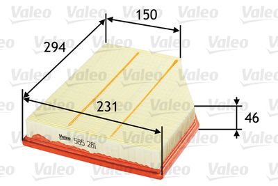 585281 VALEO Воздушный фильтр