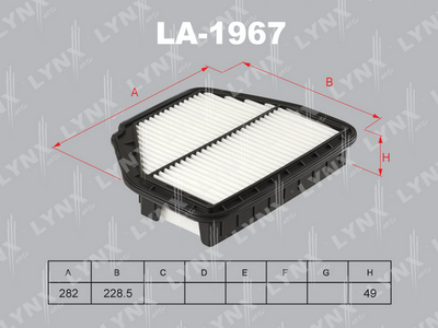 LA1967 LYNXauto Воздушный фильтр