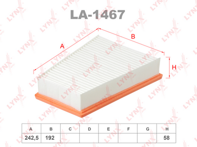 LA1467 LYNXauto Воздушный фильтр