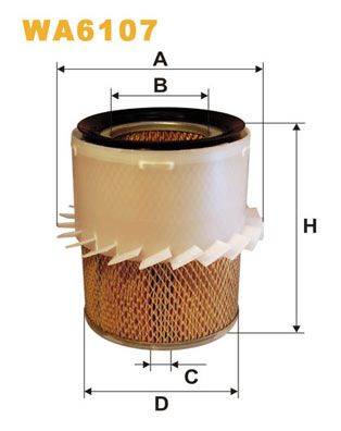 WA6107 WIX FILTERS Воздушный фильтр