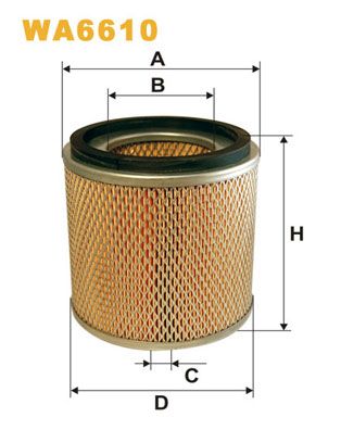 WA6610 WIX FILTERS Воздушный фильтр