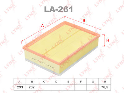 LA261 LYNXauto Воздушный фильтр