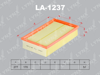 LA1237 LYNXauto Воздушный фильтр