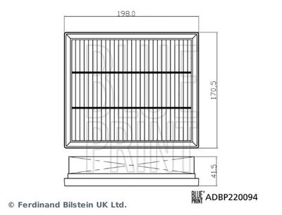 ADBP220094 BLUE PRINT Воздушный фильтр