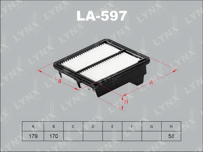 LA597 LYNXauto Воздушный фильтр