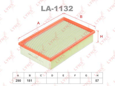 LA1132 LYNXauto Воздушный фильтр