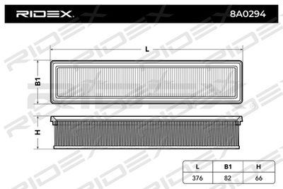 8A0294 RIDEX Воздушный фильтр