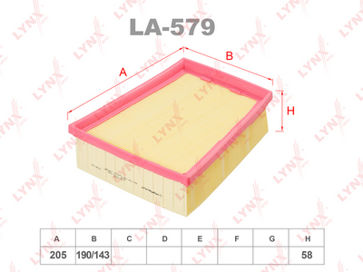 LA579 LYNXauto Воздушный фильтр