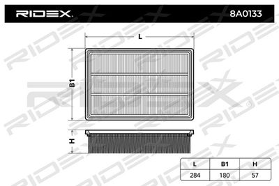 8A0133 RIDEX Воздушный фильтр