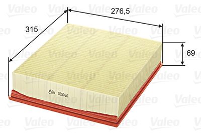 585036 VALEO Воздушный фильтр