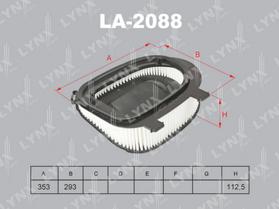 LA2088 LYNXauto Воздушный фильтр