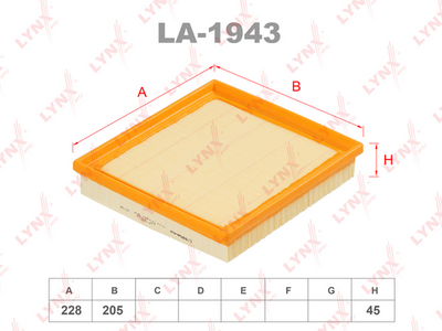 LA1943 LYNXauto Воздушный фильтр