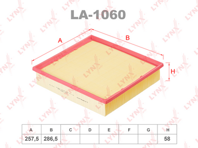 LA1060 LYNXauto Воздушный фильтр