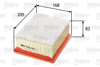 585047 VALEO Воздушный фильтр