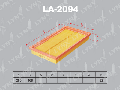 LA2094 LYNXauto Воздушный фильтр