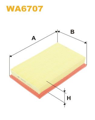 WA6707 WIX FILTERS Воздушный фильтр