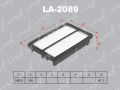 LA2089 LYNXauto Воздушный фильтр