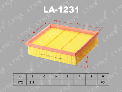 LA1231 LYNXauto Воздушный фильтр