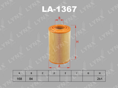 LA1367 LYNXauto Воздушный фильтр