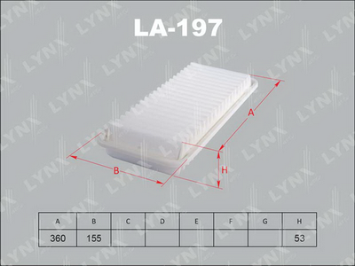 LA197 LYNXauto Воздушный фильтр