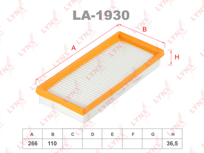 LA1930 LYNXauto Воздушный фильтр