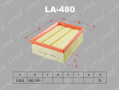 LA480 LYNXauto Воздушный фильтр