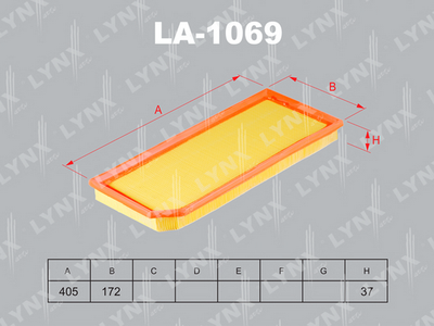 LA1069 LYNXauto Воздушный фильтр