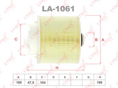 LA1061 LYNXauto Воздушный фильтр