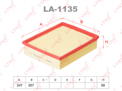 LA1135 LYNXauto Воздушный фильтр