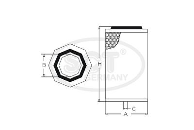 SB955 SCT - MANNOL Воздушный фильтр