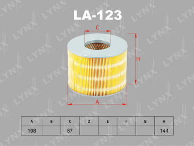 LA123 LYNXauto Воздушный фильтр