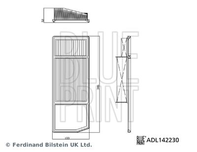 ADL142230 BLUE PRINT Воздушный фильтр