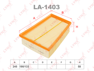 LA1403 LYNXauto Воздушный фильтр