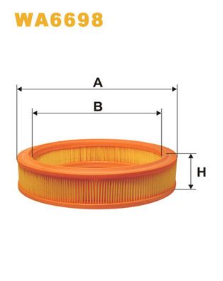 WA6698 WIX FILTERS Воздушный фильтр